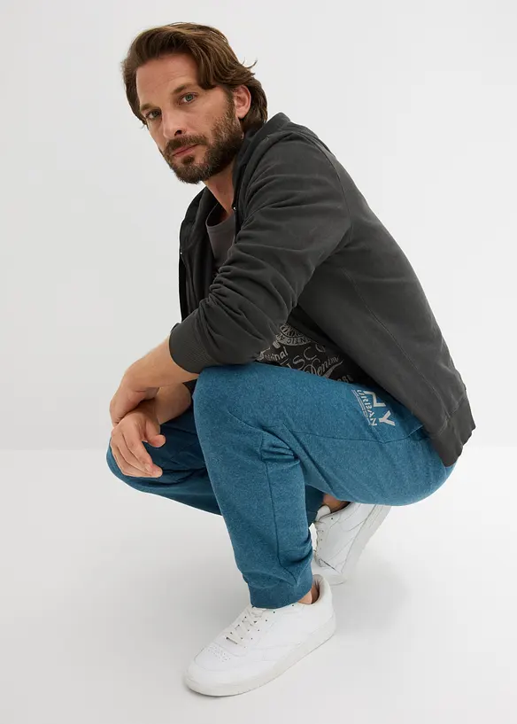 Pantaloni da jogging con dettagli a contrasto, bonprix