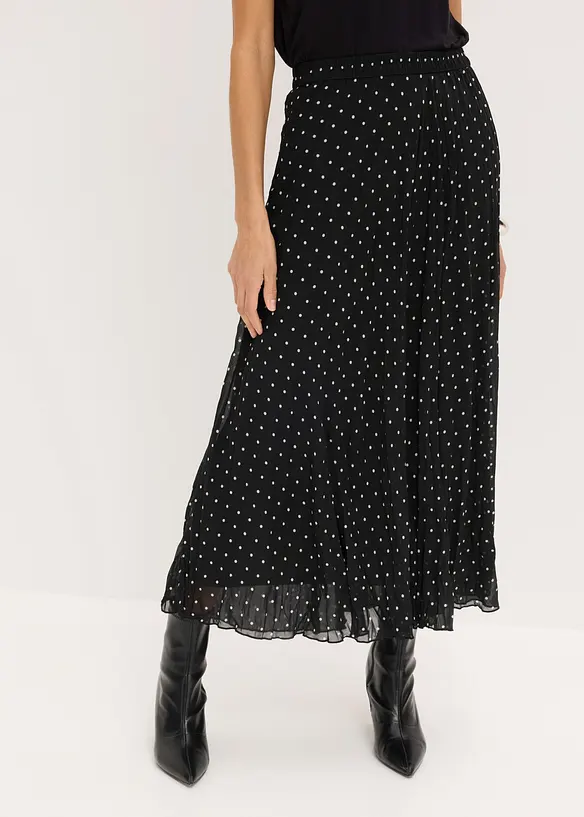 Gonna in chiffon con effetto stropicciato, bonprix