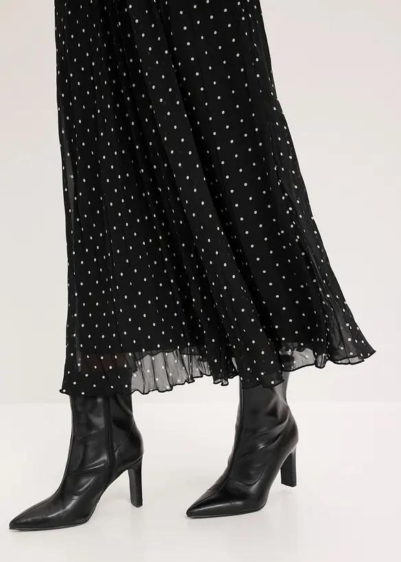 Gonna in chiffon con effetto stropicciato, bonprix