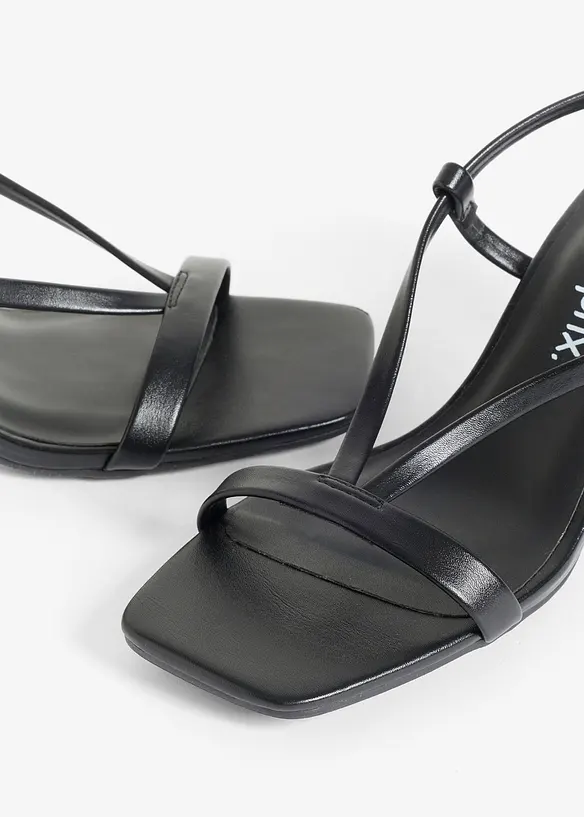 Sandali con fascette e tacco sottile, bonprix