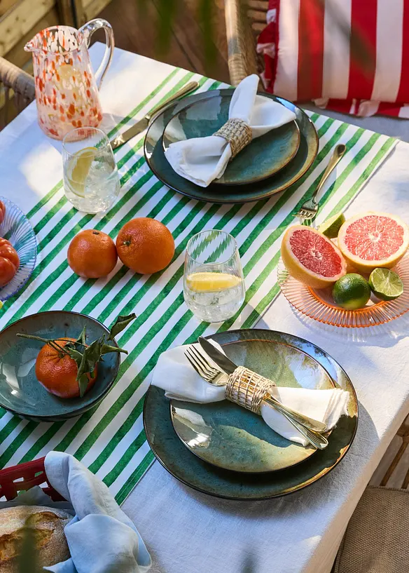 Runner tavolo a righe, idrorepellente, bonprix