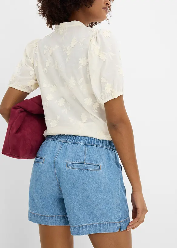 Shorts di jeans con vita comoda, vita media, bonprix