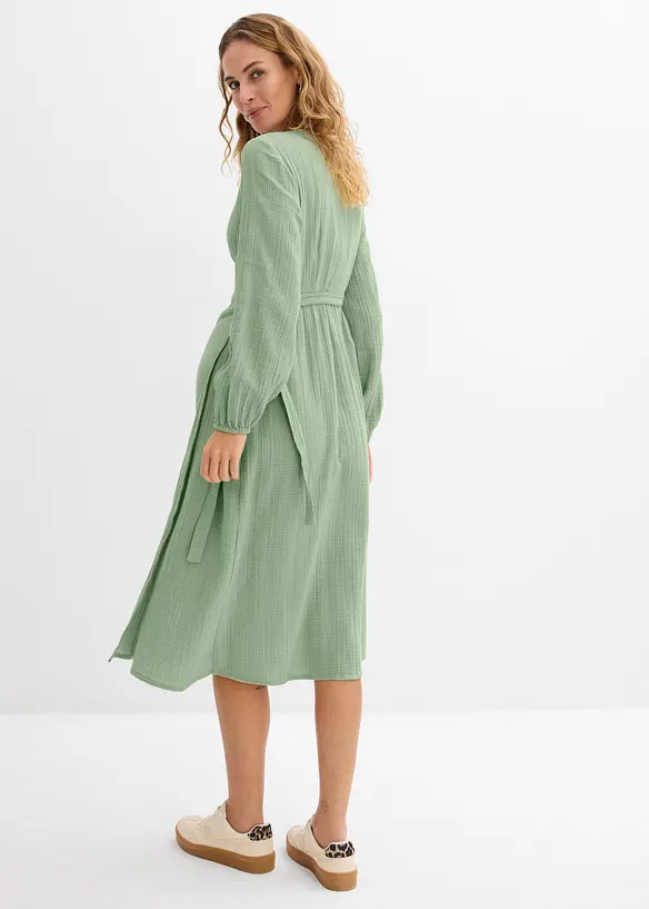 Abito pr&eacute;maman / da allattamento 2 in 1 in mussola di cotone, bonprix