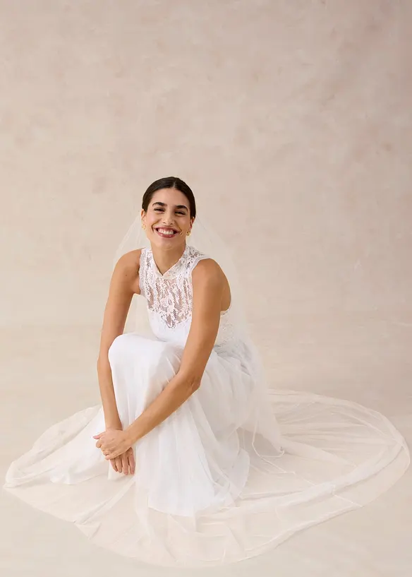 Abito da sposa in tulle e pizzo, bonprix