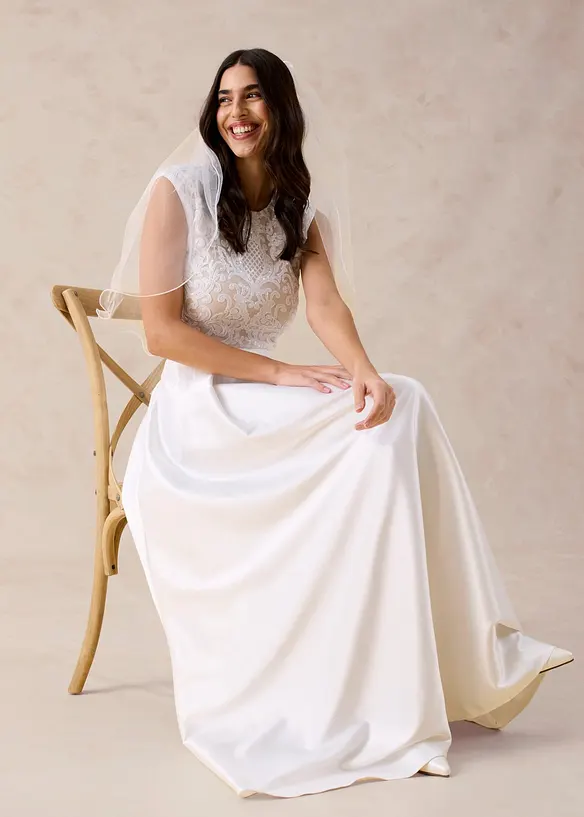 Gonna lunga in satin lucido, bonprix