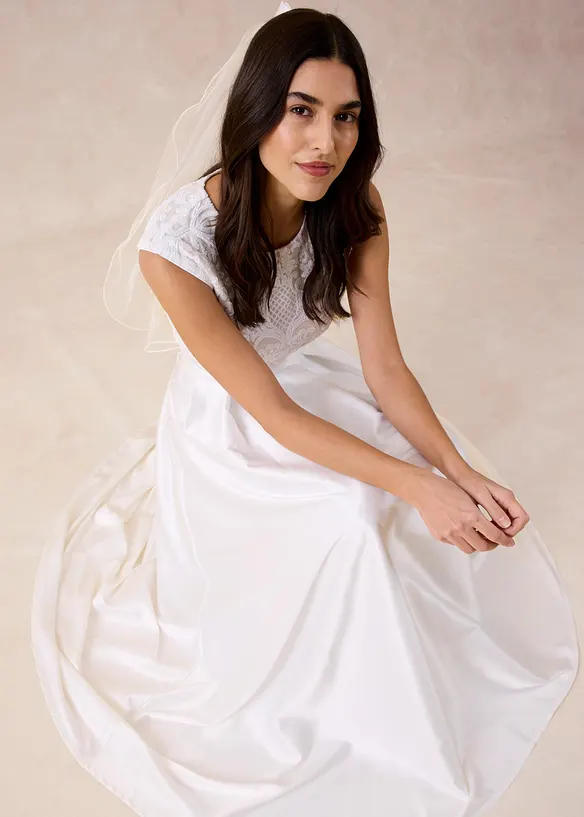 Gonna lunga in satin lucido, bonprix
