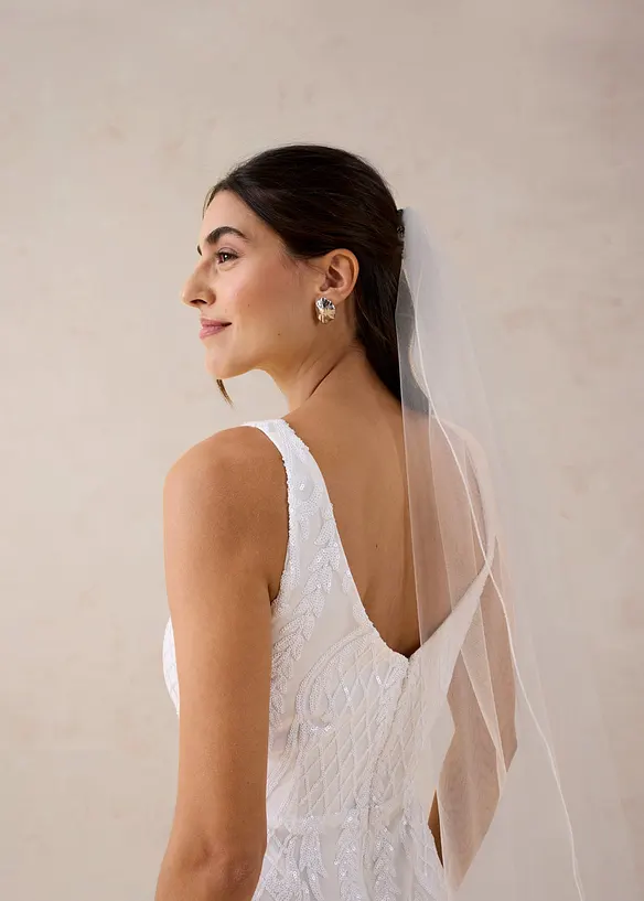 Abito da sposa in tulle delicato con ricami e paillettes, bonprix