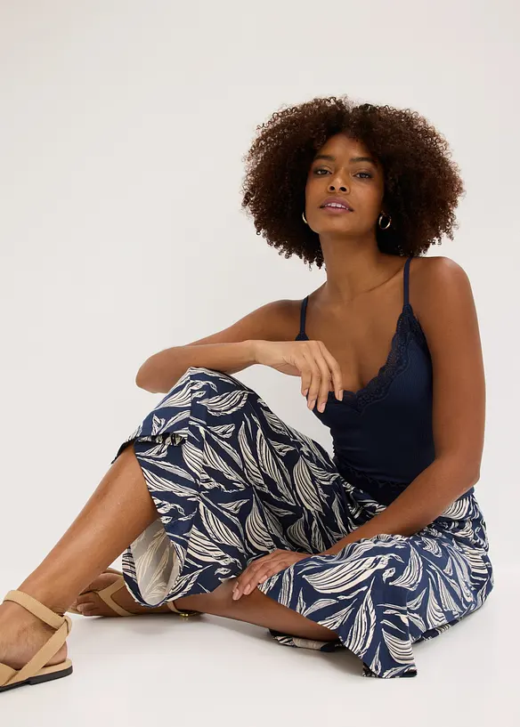 Pantaloni in jersey di misto viscosa e cotone, bonprix