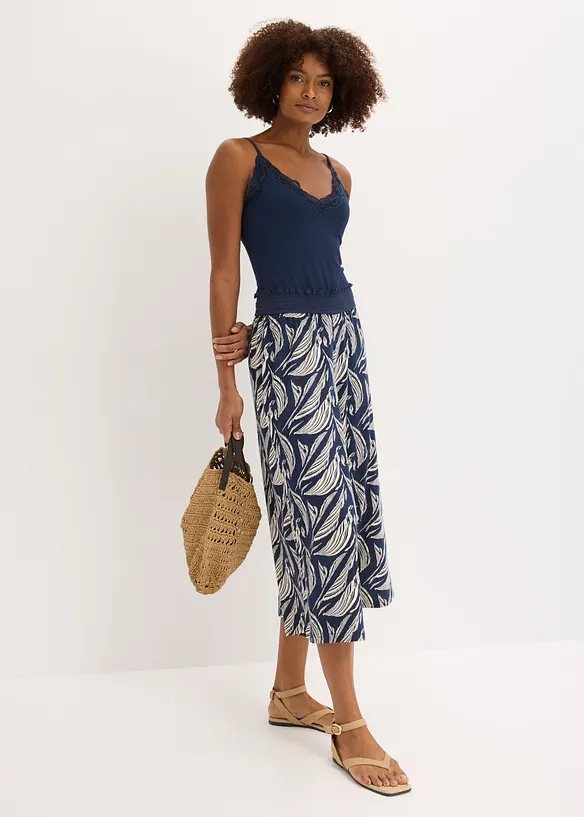 Pantaloni in jersey di misto viscosa e cotone, bonprix