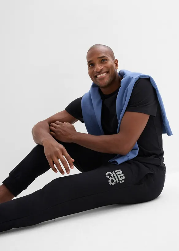 Pantaloni da jogging con dettagli a contrasto, bonprix