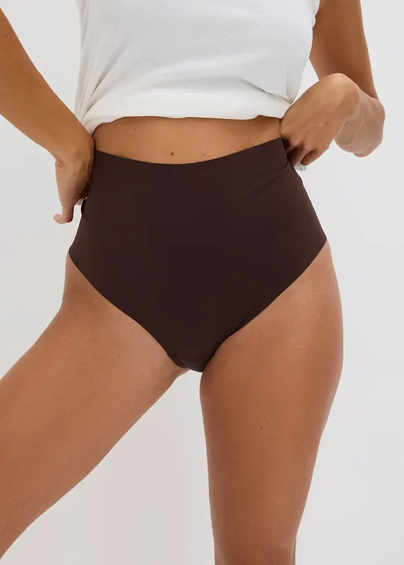 Slip senza cuciture con effetto modellante leggero (pacco da 2), bonprix