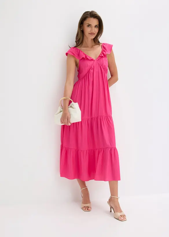 Abito con spalline in misto viscosa fine, bonprix