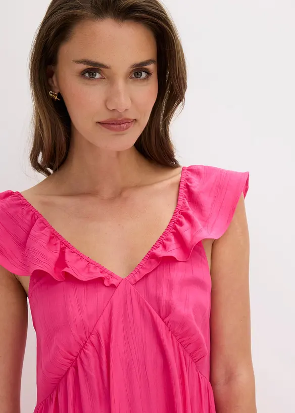 Abito con spalline in misto viscosa fine, bonprix