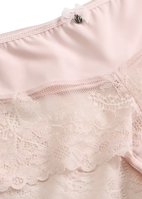 Culotte a vita alta con pizzo delicato, bonprix