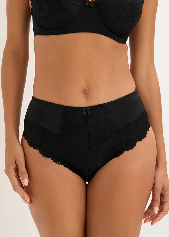 Slip alto con pizzo floreale (pacco da 2), bonprix