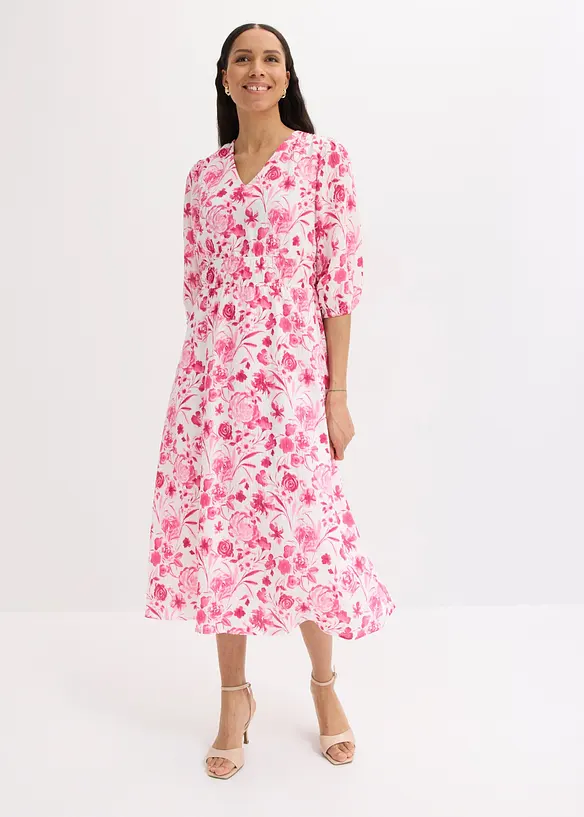 Abito midi in misto viscosa, bonprix