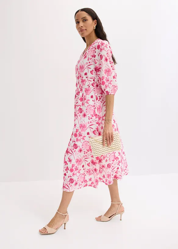 Abito midi in misto viscosa, bonprix