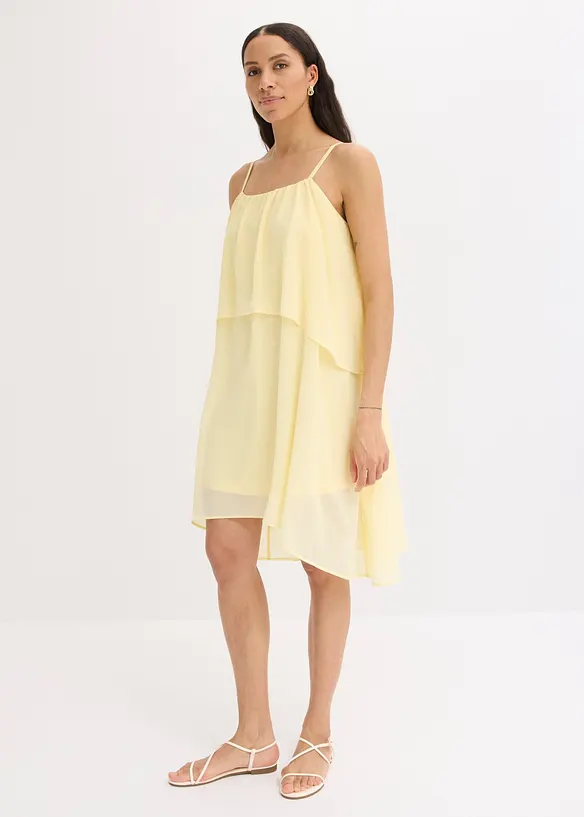 Abito asimmetrico in chiffon, bonprix
