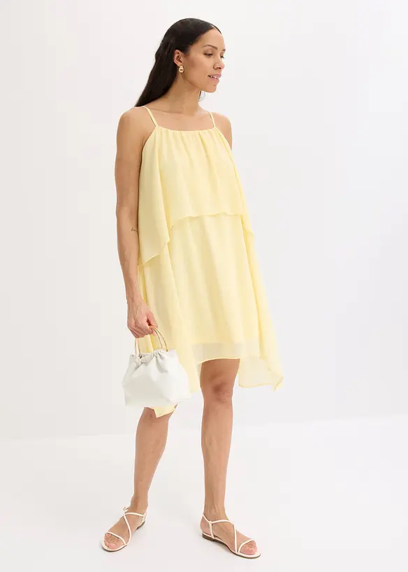 Abito asimmetrico in chiffon, bonprix