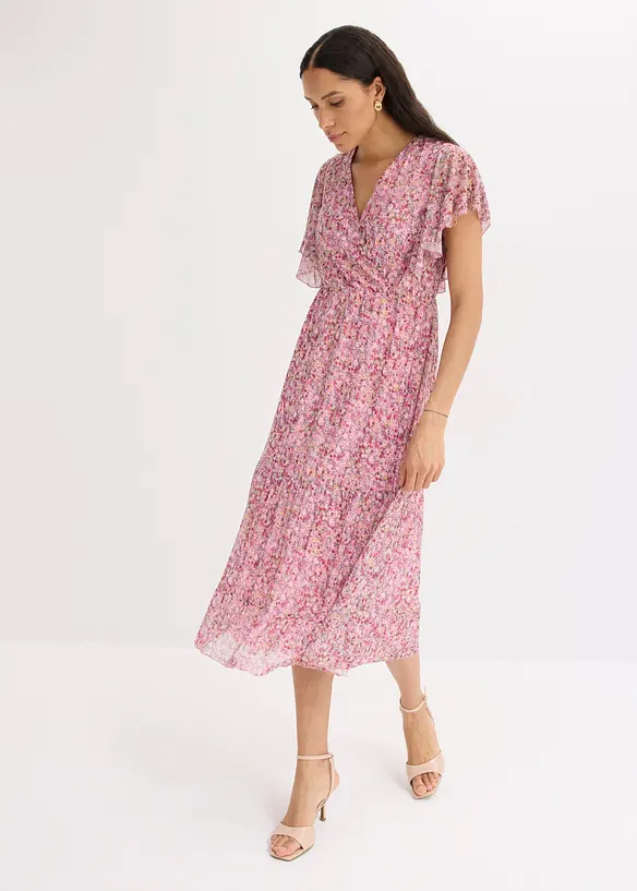 Abito midi in morbido mesh, bonprix