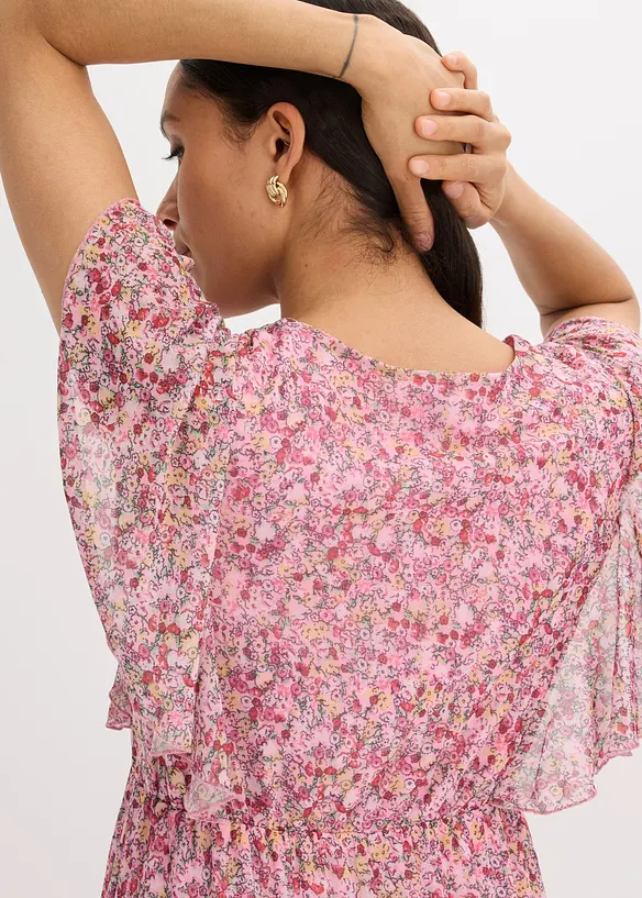 Abito midi in morbido mesh, bonprix