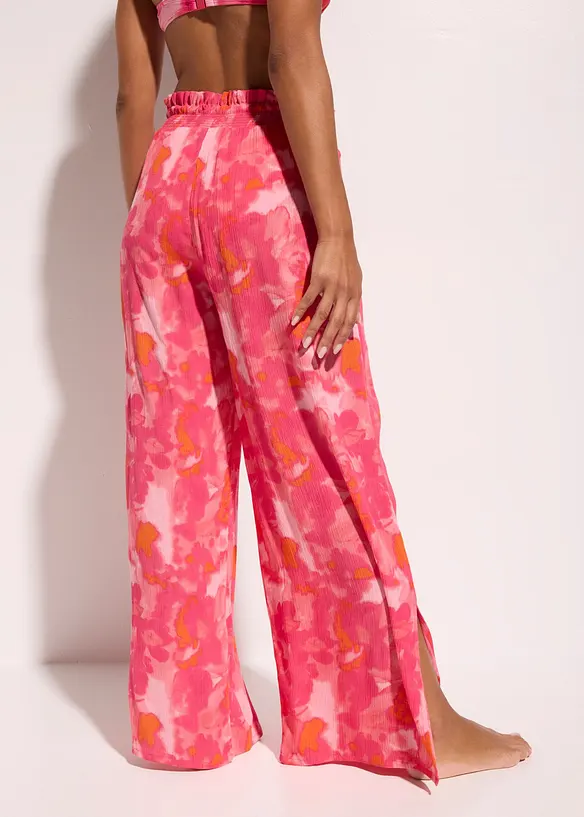 Pantaloni da spiaggia in crinkle operato, bonprix