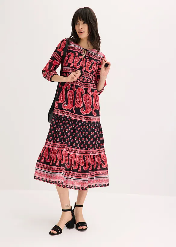 Abito midi in puro cotone, bonprix