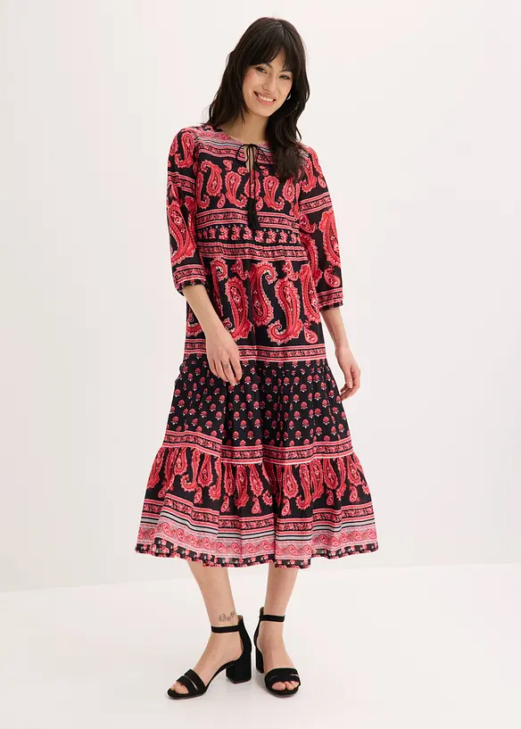 Abito midi in puro cotone, bonprix