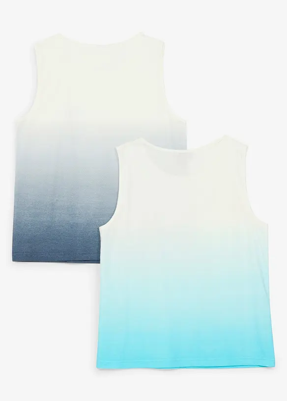 Canotta dai colori sfumati in puro cotone (pacco da 2), bonprix