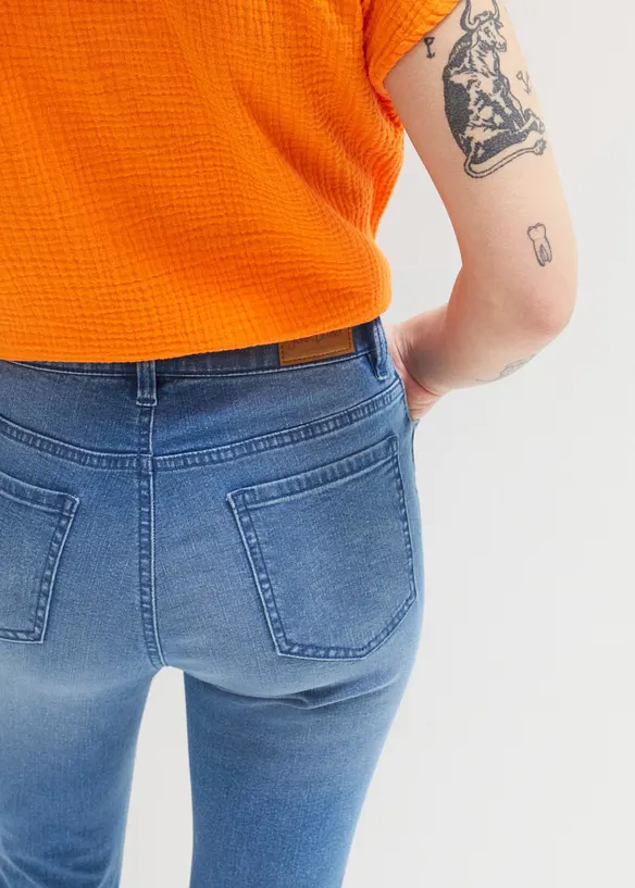 Jeans capri elasticizzati, bonprix