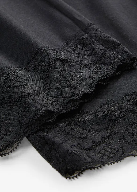 Leggings a pinocchietto con pizzo, bonprix