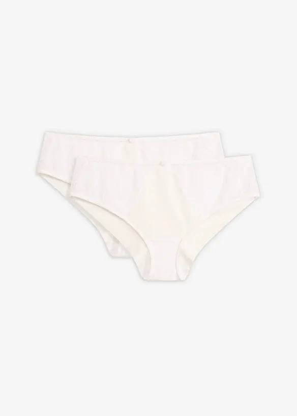 Culotte con pizzo raffinato (pacco da 2), bonprix