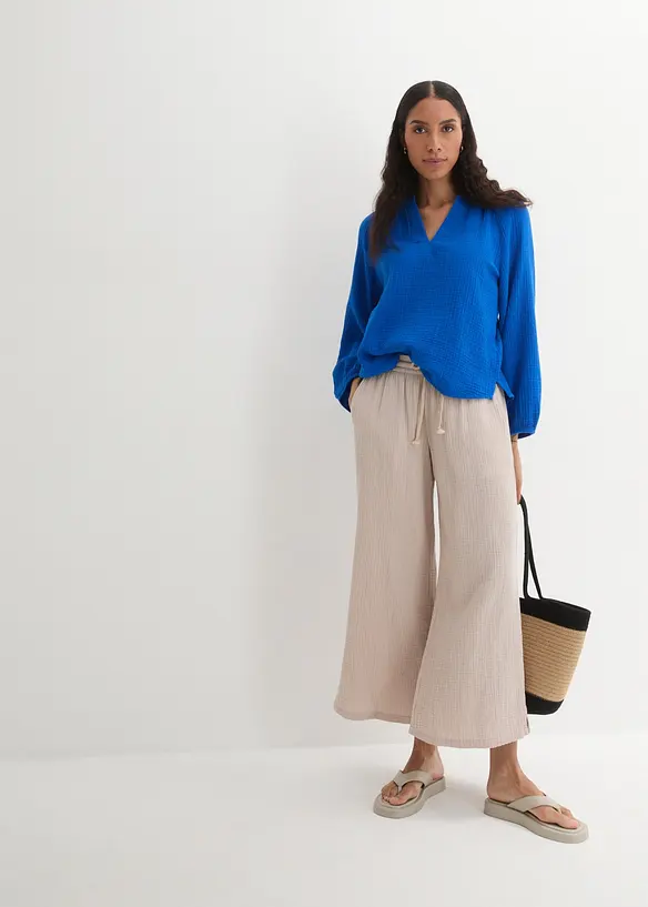 Blusa oversize in mussola, bonprix