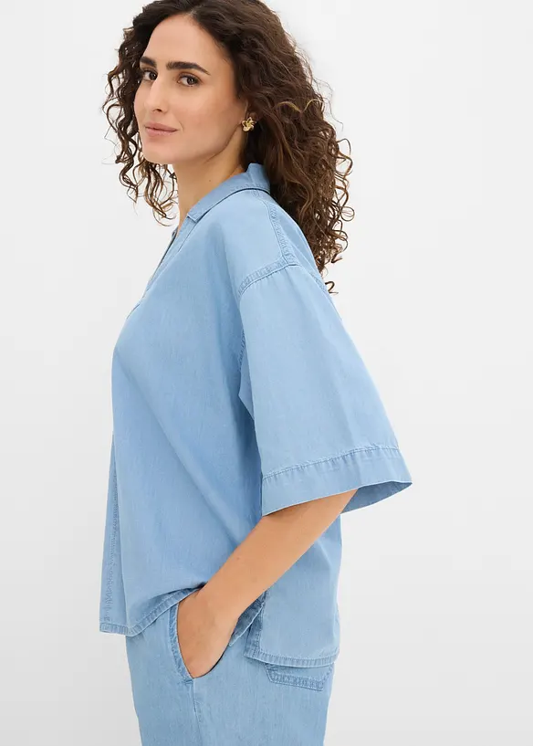 Tunica in jeans di cotone biologico, bonprix