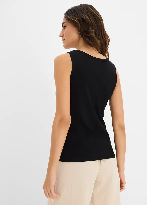 Top a costine lungo fino ai fianchi, bonprix