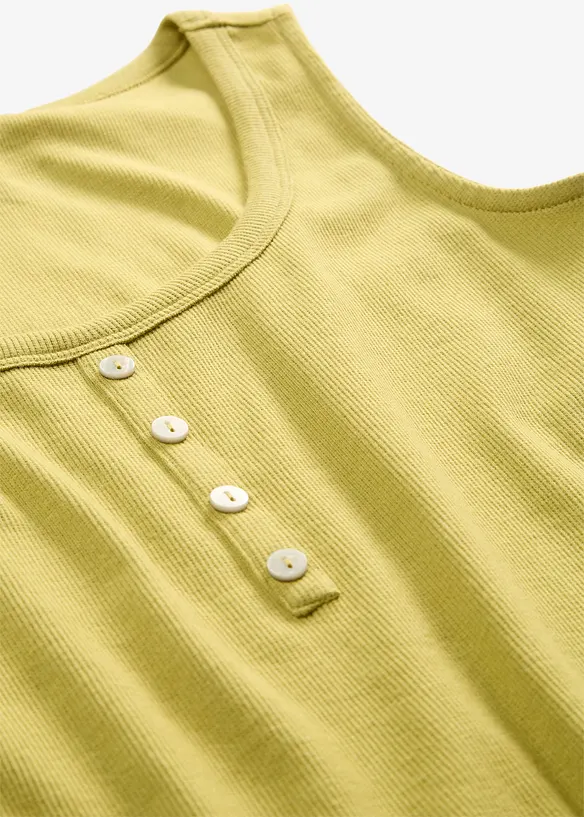 Top a costine lungo fino ai fianchi, bonprix