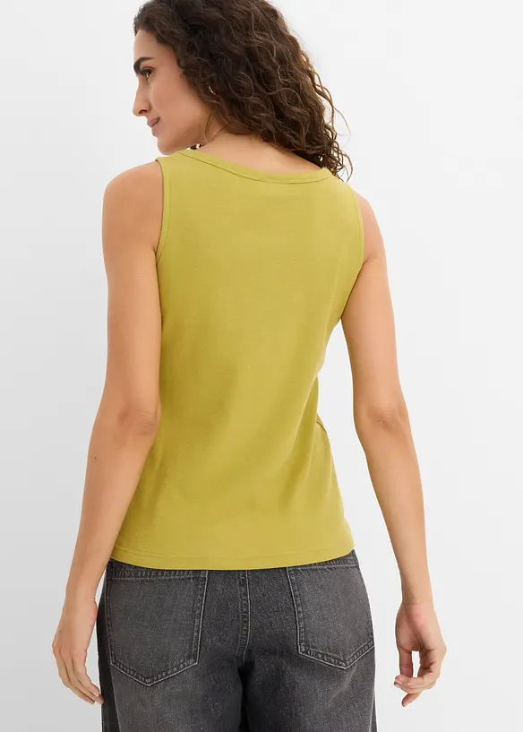 Top a costine lungo fino ai fianchi, bonprix