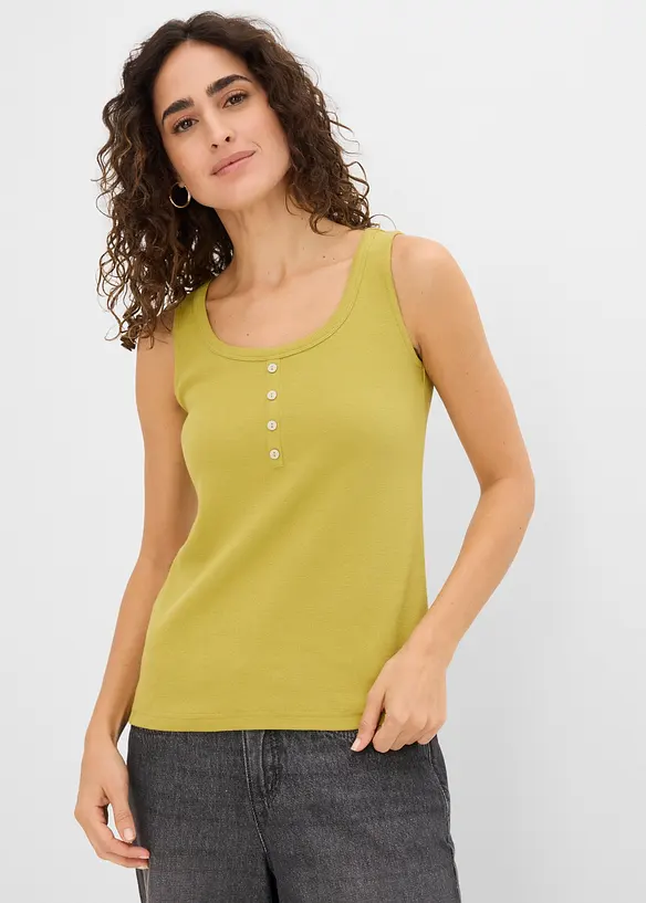 Top a costine lungo fino ai fianchi, bonprix