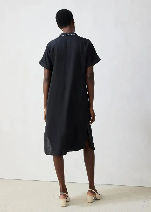 Caftano in puro lino con ricami, bonprix