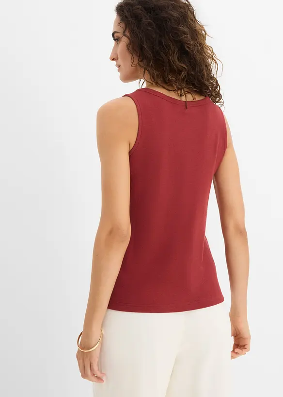 Top a costine lungo fino ai fianchi, bonprix