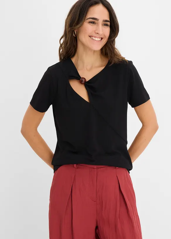 T-shirt in misto viscosa fluido, bonprix