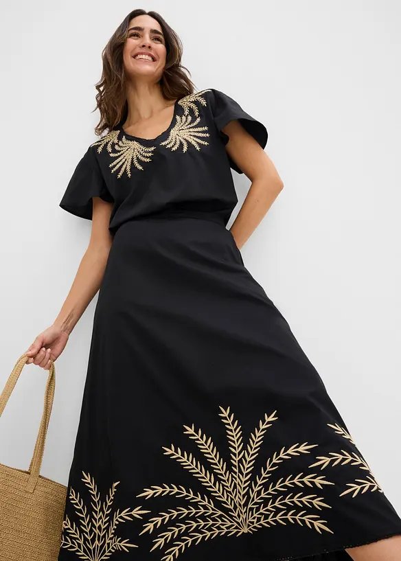 Gonna lunga con ricamo, bonprix