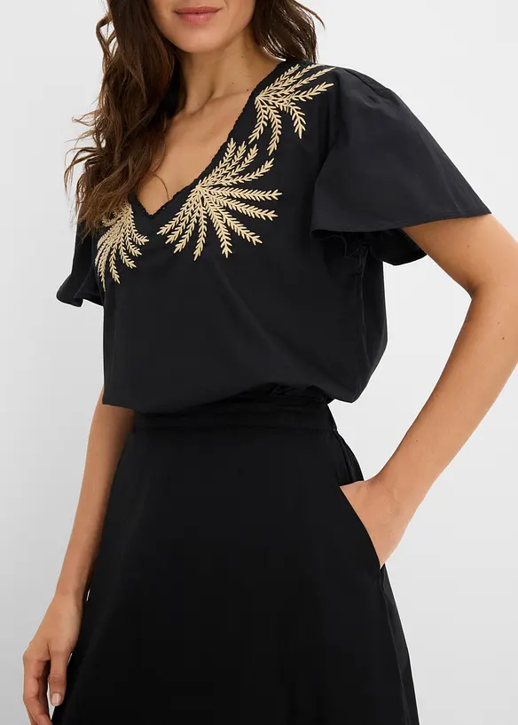 Gonna lunga con ricamo, bonprix