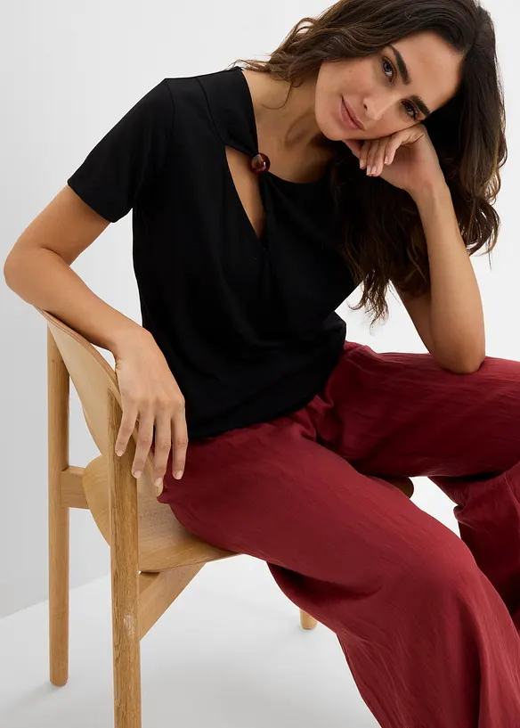 T-shirt in misto viscosa fluido, bonprix