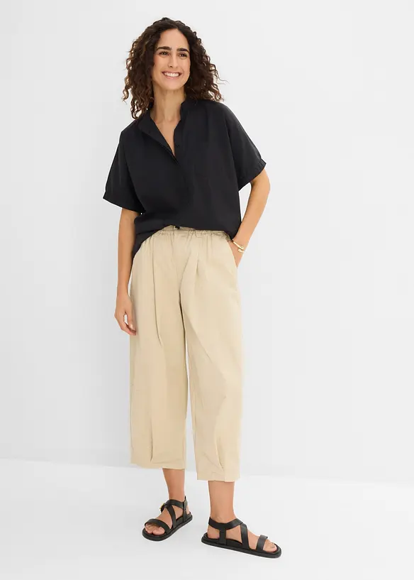 Pantaloni barrel in misto cotone, bonprix