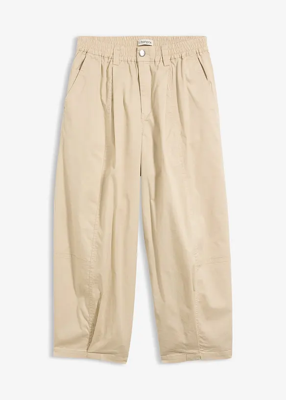 Pantaloni barrel in misto cotone, bonprix