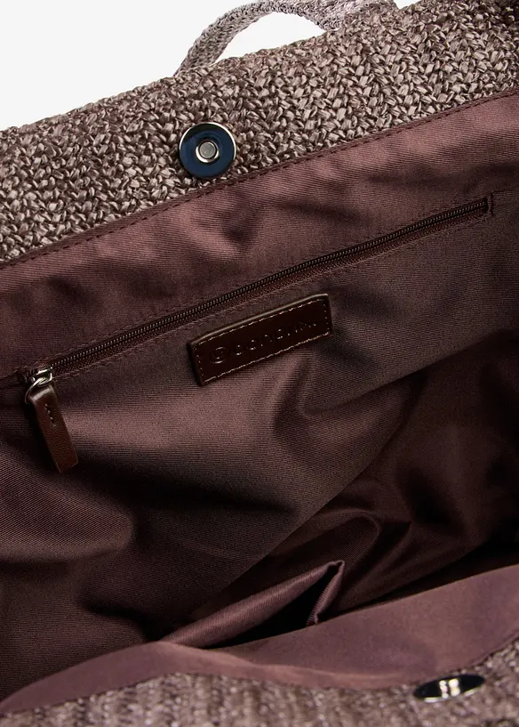 Borsa shopper effetto paglia, bonprix