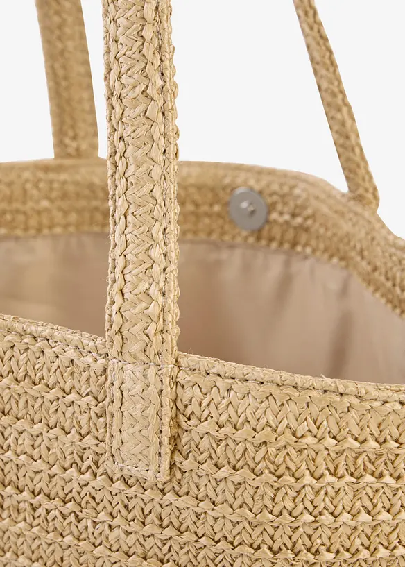 Borsa shopper effetto paglia, bonprix