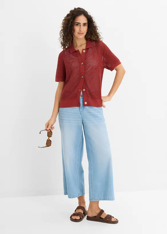 Cardigan traforato, bonprix