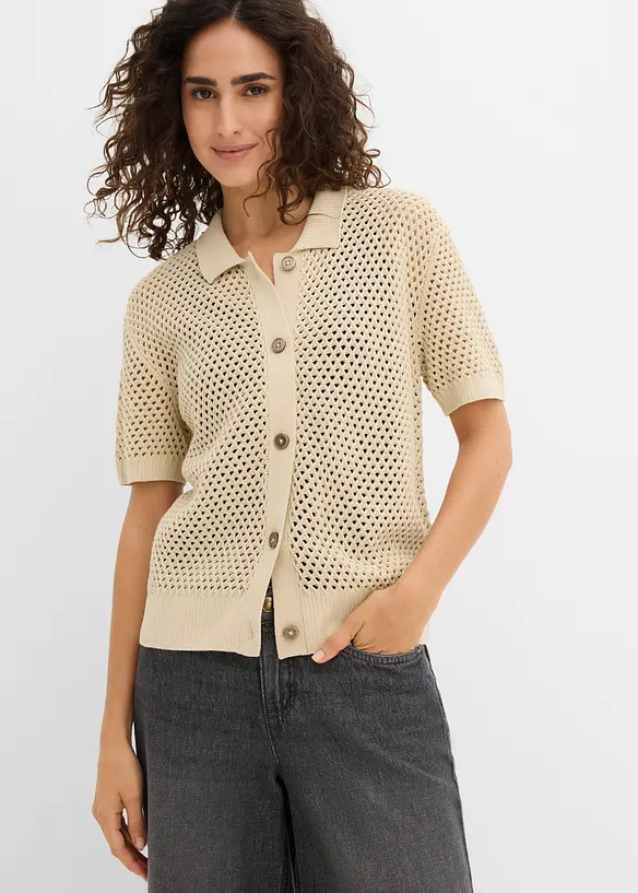 Cardigan traforato, bonprix